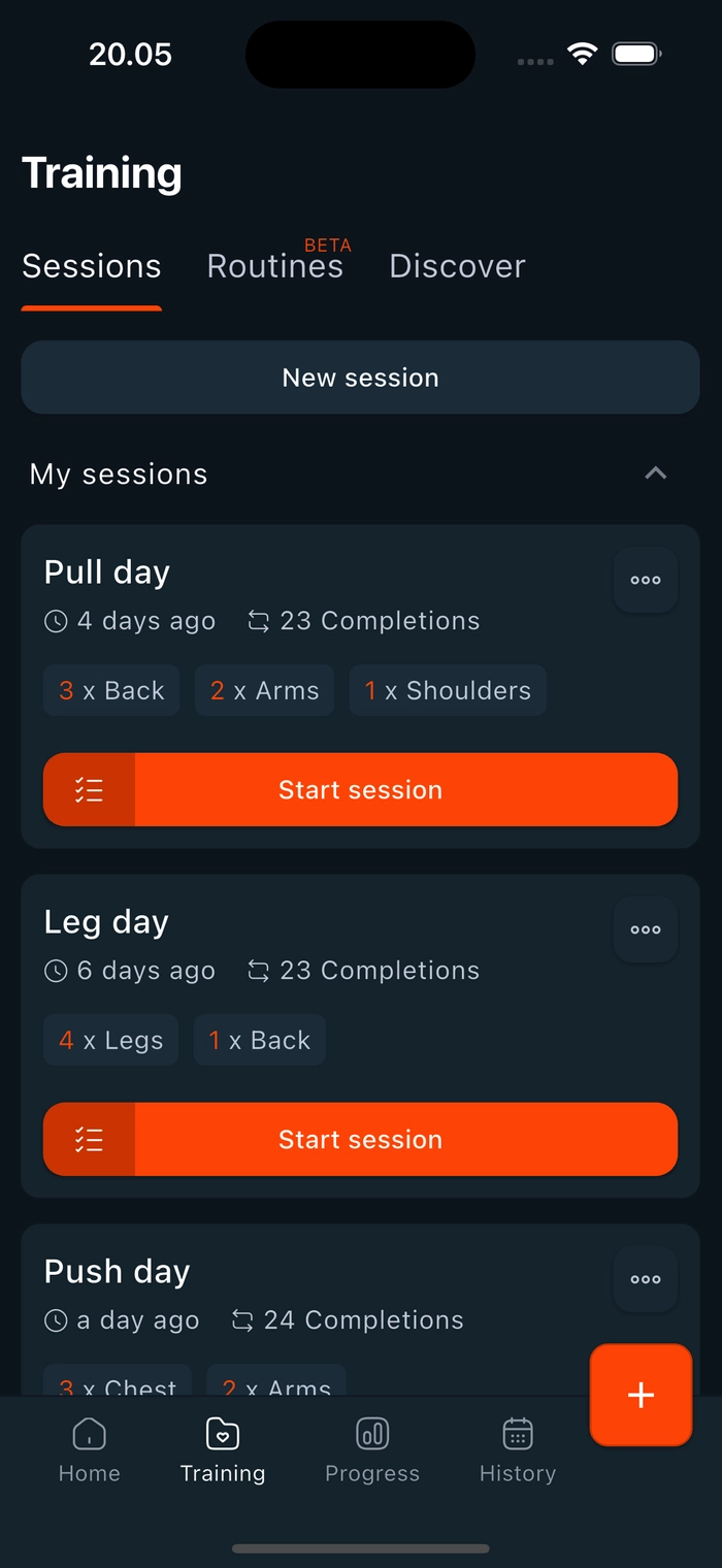 volym sessions overview